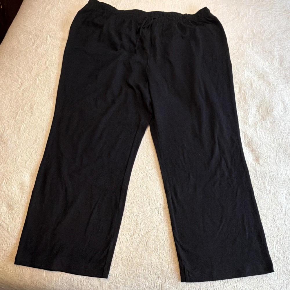 Karen Scott Sport Women's Plus 2X Black Pull-On Elastic Waist Stretch Pants